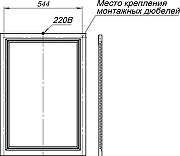 Зеркало STWORKI Эстерсунд 60 259337 с подсветкой Белое матовое с сенсорным выключателем-6
