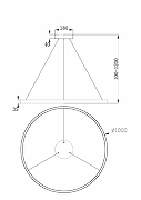 Подвесной светильник Maytoni Modern Rim Led MOD058PL-L54BS4K Латунь-4