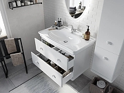 Комплект мебели для ванной STWORKI Вестерос 85 415157 подвесной Белый-7