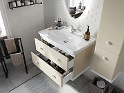 Комплект мебели для ванной STWORKI Вестерос 85 415159 подвесной Бежевый-5