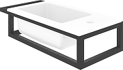 Комплект мебели для ванной STWORKI Нюборг 50 483883 подвесной Черный муар-1