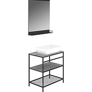 Комплект мебели для ванной STWORKI Нюборг 70 483894 Черный муар