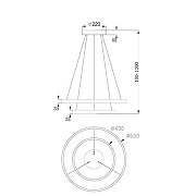 Подвесной светильник Maytoni Modern Rim Led MOD058PL-L55BS4K Латунь-6