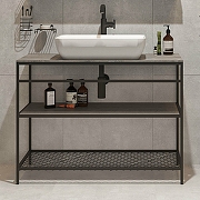 Комплект мебели для ванной STWORKI Нюборг 100 483918 Черный муар-6