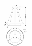 Подвесной светильник Maytoni Modern Rim Led MOD058PL-L74B4K Черный-4