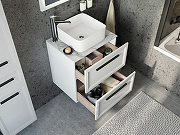 Комплект мебели для ванной STWORKI Эстерсунд 60 459706 подвесной Белый матовый Монте тиберио-5