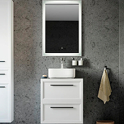 Комплект мебели для ванной STWORKI Эстерсунд 60 459665 подвесной Белый матовый Монте тиберио