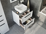 Комплект мебели для ванной STWORKI Эстерсунд 60 459693 подвесной Белый матовый Роверелла-5