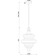 Подвесной светильник Maytoni Pendant Trottola P057PL-01W Прозрачный Белый матовый-2