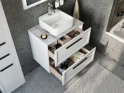 Комплект мебели для ванной STWORKI Эстерсунд 75 459860 подвесной Белый матовый Монте тиберио-4