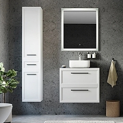 Комплект мебели для ванной STWORKI Эстерсунд 75 460003 подвесной Белый матовый Простоун беж-1