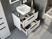 Комплект мебели для ванной STWORKI Эстерсунд 75 460012 подвесной Белый матовый Роверелла-4