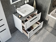 Комплект мебели для ванной STWORKI Эстерсунд 75 460032 подвесной Белый матовый Роверелла-5