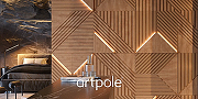 Гипсовая 3д панель Artpole Platinum Pifagor 1 MD 0010-5 матовая теплый свет 300x300 мм-2