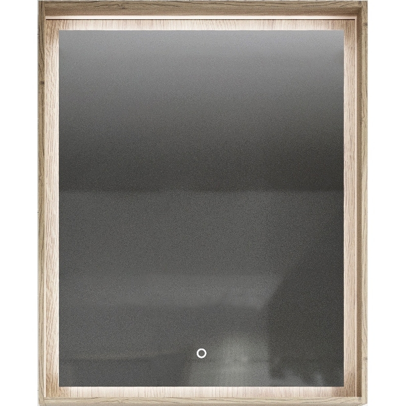 Зеркало STWORKI Ольтен 60 Ол.02.60/Light/DS с подсветкой Дуб сонома с сенсорным выключателем шкаф пенал stworki ольтен 150 белый дуб сонома