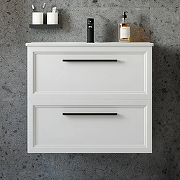 Комплект мебели для ванной STWORKI Эстерсунд 75 440898 подвесной Белый матовый-9