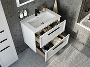 Комплект мебели для ванной STWORKI Эстерсунд 75 440898 подвесной Белый матовый-10