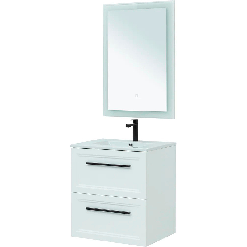 Комплект мебели для ванной STWORKI Эстерсунд 60 440919 подвесной Белый матовый мебельная раковина stworki como 60