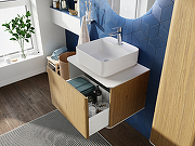 Комплект мебели для ванной STWORKI Ноттвиль 60 444537 подвесной Дуб верона-3