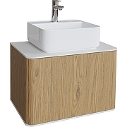 Комплект мебели для ванной STWORKI Ноттвиль 60 444537 подвесной Дуб верона-1