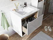 Комплект мебели для ванной STWORKI Ольтен 60 415155 подвесной Белый Дуб сонома-2