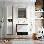 Комплект мебели для ванной STWORKI Ольтен 60 415155 подвесной Белый Дуб сонома-6