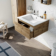 Комплект мебели для ванной STWORKI Карлстад 60 418873 подвесной Дуб рустикальный-10