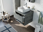 Комплект мебели для ванной STWORKI Карлстад 60 427861 подвесной Дуб рошелье-2