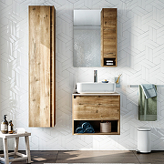 Комплект мебели для ванной STWORKI Карлстад 60 427850 подвесной Дуб рустикальный-1