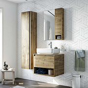 Комплект мебели для ванной STWORKI Карлстад 60 425108 подвесной Дуб рустикальный-2