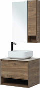 Комплект мебели для ванной STWORKI Карлстад 60 425192 подвесной Дуб рустикальный-5