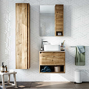 Комплект мебели для ванной STWORKI Карлстад 60 427854 подвесной Дуб рустикальный-8