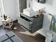 Комплект мебели для ванной STWORKI Карлстад 60 427870 подвесной Дуб рошелье-1