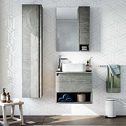 Комплект мебели для ванной STWORKI Карлстад 60 427870 подвесной Дуб рошелье-2