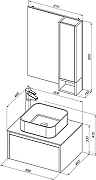 Комплект мебели для ванной STWORKI Карлстад 60 427870 подвесной Дуб рошелье-8