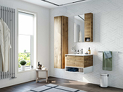 Комплект мебели для ванной STWORKI Карлстад 60 440541 подвесной Дуб рустикальный Белый-10
