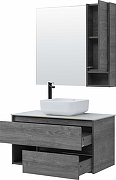 Комплект мебели для ванной STWORKI Карлстад 90 425490 подвесной Дуб рошелье-2