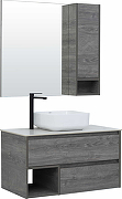 Комплект мебели для ванной STWORKI Карлстад 90 425490 подвесной Дуб рошелье-4