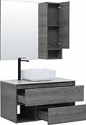 Комплект мебели для ванной STWORKI Карлстад 90 425490 подвесной Дуб рошелье-5
