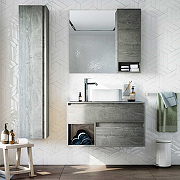 Комплект мебели для ванной STWORKI Карлстад 90 427900 подвесной Дуб рошелье-1