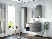 Комплект мебели для ванной STWORKI Карлстад 90 427900 подвесной Дуб рошелье-4