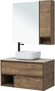 Комплект мебели для ванной STWORKI Карлстад 90 425508 подвесной Дуб рустикальный-1