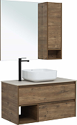 Комплект мебели для ванной STWORKI Карлстад 90 425508 подвесной Дуб рустикальный-4