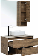 Комплект мебели для ванной STWORKI Карлстад 90 425508 подвесной Дуб рустикальный-5
