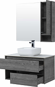 Комплект мебели для ванной STWORKI Карлстад 90 425502 подвесной Дуб рошелье-6