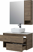 Комплект мебели для ванной STWORKI Карлстад 90 425512 подвесной Дуб рустикальный-4