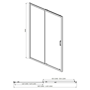 Душевая дверь Aquatek 120 AQ ARI RA 12020CH профиль Хром стекло прозрачное-5