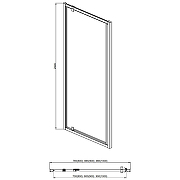 Душевая дверь Aquatek 100 AQ ARI PI 10020CH профиль Хром стекло прозрачное-3