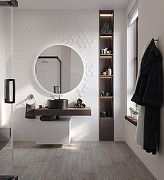 Комплект мебели для ванной STWORKI Ольборг 100 481986 подвесная Белая матовая Дуб карпентер-15