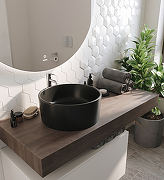 Комплект мебели для ванной STWORKI Ольборг 120 481991 подвесная Белая матовая Дуб карпентер-11